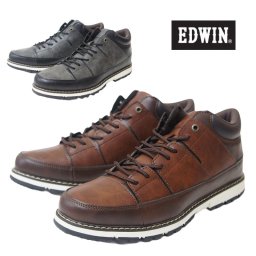 再販無し メンズブーツ ワークブーツ カジュアルシューズ 男性 防滑 レースアップ エドウィン EDWIN ハイカット スニーカー ソール おしゃれ 軽量 軽い 父の日 hredm4100