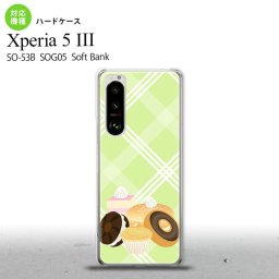 SO-53B SOG05 Xperia5III ケース ハードケース スイーツ ドーナツ 緑 オススメ 人気 おしゃれ スマート シンプル nk-xp53-662
