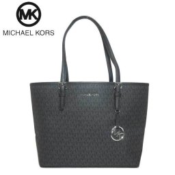 マイケルコース アウトレット Michael Kors トートバッグ 35S9STVT2B PVC MK シグネチャー トート JET SET TRAVEL / MD CARRYALL TOTE / BLK/BLK(ブラックマルチ)【RCP】【楽天カード分割】【レディース】