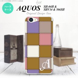 【506SH】【スマホケース/スマホカバー】【アクオス Xx3】506SH スマホケース AQUOS Xx3 ケース アクオス Xx3 イニシャル パッチワーク風 ミックスC nk-506sh-1673ini【メール便送料無料】