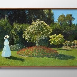 クロード モネLady in the garden A3 サイズ ポスター アート おしゃれ 絵画 インテリア 北欧 イラスト マット紙 艶消し アートパネル 額 フレーム デザイン 壁掛け ギフト 新築祝い ディスプレイ 引越し祝い　新生活　空間デザイン 