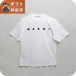 マルニ MARNI Tシャツ ロゴ コットン クルーネックT マルニキッズ MT290F-M01601-M00RF-0M100-12Y レディース ホワイト Tシャツ