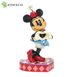 エネスコ enesco. ディズニー・トラディション Disney Traditions ミニー・マウス Minnie (Love Symbol) 木彫り調フィギュア ミニーマウス ギフト 出産祝い 男の子 女の子 おもちゃ 誕生日 1歳 2歳 3歳 4歳 5歳 6歳 男 女 入学 内祝い 赤ちゃん