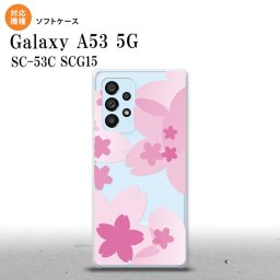 SC-53C SCG015 Galaxy A53 5G スマホケース 背面ケースソフトケース 花柄 サクラ A ピンク メンズ レディース nk-a53-tp053