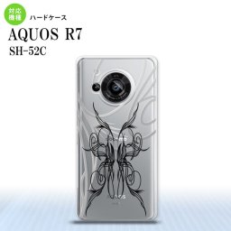SH-52C AQUOS R7 スマホケース 背面ケース ハードケース ピンスト 線 黒 2022年 7月発売 nk-r7-1235