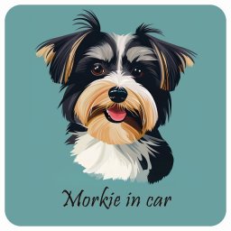 ドッグ カーステッカー イラスト付 Dog in Car マルーキー Bタイプ セーフティサイン 犬種別 正方形 13x13cm シール リア あおり運転対策 Dog Sticker 屋外 屋内 防水 かわいい おしゃれ 安全対策 カーサイン