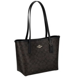 コーチファクトリー COACH FACTORY バッグ トートバッグ CU759 IMXAQ スモール シティ トート・シグネチャー キャンバス レディース ブラウン+ブラック
