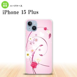 iPhone15 plus iPhone15 plus スマホケース 背面ケース ハードケース 花柄 ミックス A ピンク 2023年 9月発売 nk-i15pl-273