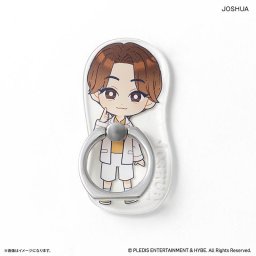 SEVENTEEN グッズ 通販 PetiTEEN スマホリング JOSHUA ジョシュア セブチ プチティーン ホールドリング スマホスタンド スマホ リング スタンド 片手操作 動画視聴 推し活グッズ かわいい キャラクター スマートフォンアクセサリー