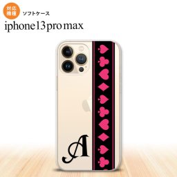 iPhone13ProMax iPhone13 Pro Max ケース ソフトケース トランプ 帯 黒 ピンク +アルファベット iPhone13 プロ マックス 6.7インチ おしゃれ かわいい メンズ レディース キッズ デザインたくさん nk-i13pm-tp524i