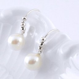 18金 パール ピアス ホワイトゴールドk18 K18 18K チェーン 真珠 あこや アコヤ真珠 カットボール 華奢 シンプル 輝き クリスマス
