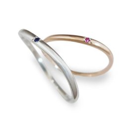 セミオーダー Lovers&Ring ペアリング ルビー ＆ サファイア 刻印対応 10金 or 18金 or プラチナ K10 K18 指輪 ペア リング お揃い レディース メンズ LSR0659RPK-SWG ギフト 誕生日 カップル 彼女 女性 彼氏 男性 妻 夫 指輪 誕生日プレゼント 記念日  結婚指輪 マリッジリング 人気  バースデー 夏アクセサリー ご褒美ジュエリー 彼女 ギフト