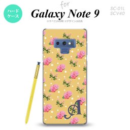 Galaxy Note 9 ギャラクシー ノート9 SC-01L SCV40 スマホケース カバー ハードケース 花柄・バラ 黄(B) イニシャル 対応 nk-note9-243i[スマホ,スマホケース,スマホカバー,ケース,カバー,ジャケット]