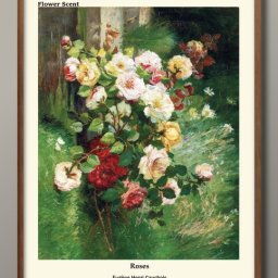 花の香りシリーズ オリジナル商品 Roses Eug?ne Henri Cauchois A3 サイズ ポスター アート おしゃれ 絵画 インテリア 北欧 イラスト マット紙 艶消し アートパネル 額 フレーム デザイン 壁掛け ギフト 新築祝い ディスプレイ 引越し祝い　新生活　空間デザイン 