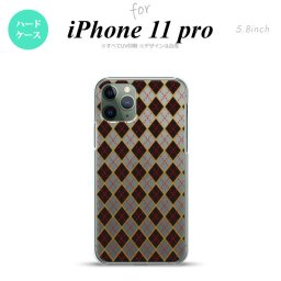 iPhone11Pro iPhone11 Pro スマホケース ハードケース アーガイル クリア 黒 メンズ レディース nk-i11p-1402
