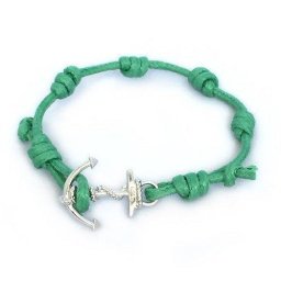 ミアズ MIA's MINI Green シルバー 限定 イカリ モチーフ ブレスレット 絆 イタリア製 アクセサリー レディース メンズ ペアアクセ