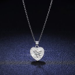 ネックレス レディース モアサナイト ホワイト シルバー925 シルバー 1ct kj097