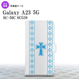 Galaxy A23 GalaxyA23 手帳型スマホケース カバー ゴシック クリア 水色 2022年 10月発売 nk-004s-a23-dr1006
