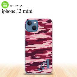 iPhone13mini iPhone13 mini ケース ハードケース タイガー 迷彩 B ピンク +アルファベット  nk-i13m-1163i