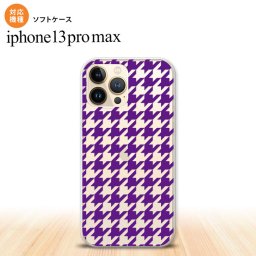 iPhone13ProMax iPhone13 Pro Max ケース ソフトケース 千鳥 格子 大 紫 クリア iPhone13 プロ マックス 6.7インチ おしゃれ かわいい メンズ レディース キッズ デザインたくさん nk-i13pm-tp924