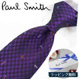 ポールスミス ネクタイ Paul Smith PS206 チェック グレープ/マルチカラー 8cm幅 【ポールスミスネクタイ・ブランドネクタイ・ネクタイブランド・ブランドギフト・プレゼント・バースデー】【20代・30代・40代・おしゃれ】