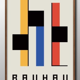 バウハウス BAUHAUS モダン A3 サイズ ポスター アート おしゃれ 絵画 インテリア 北欧 イラスト マット紙 艶消し アートパネル 額 フレーム デザイン 壁掛け ギフト 新築祝い ディスプレイ 引越し祝い　新生活　空間デザイン 
