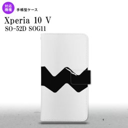 Xperia10V Xperia10V 手帳型スマホケース カバー ギザギザ 白 黒 2023年 7月発売 nk-004s-xp105-dr193