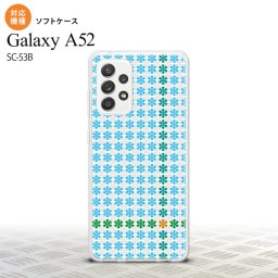 SC-53B Galaxy A52 スマホケース ソフトケース 花十時 青 メンズ レディース nk-sc53b-tp1355