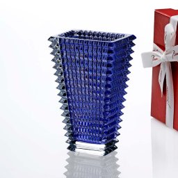 Baccarat バカラ アイベース スクウェア L ブルー 30cm 名入れ彫刻代込み 青 彫刻 刻印 名入れ ギフト 記念品 誕生日 結婚祝 花瓶 花器 ベース フラワーベース 法人 プレゼント 受賞 オブジェ 正規品 周年祝 開店祝 新築祝 高級 ブランド ガラス