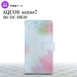 sense7 sense7 手帳型スマホケース カバー ぼかし 花柄 青 2022年 11月発売 nk-004s-sens7-dr1594