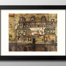 エゴン シーレ House Wall on the River A3 サイズ ポスター アート おしゃれ 絵画 インテリア 北欧 イラスト マット紙 艶消し アートパネル 額 フレーム デザイン 壁掛け ギフト 新築祝い ディスプレイ 引越し祝い　新生活　空間デザイン 