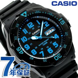 カシオ CASIO チプカシ チープカシオ 腕時計 デイデイト クラシック 海外モデル オールブラック ブルー CASIO MRW-200H-2BVDF