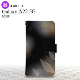 SC-56B Galaxy A22 手帳型スマホケース カバー ぼかし 花柄 黒  nk-004s-a22-dr1595