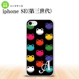 iPhoneSE 3 iPhoneSE 3 スマホケース ハードケース カエル かえる A 黒 +アルファベット メンズ レディース nk-ise3-161i