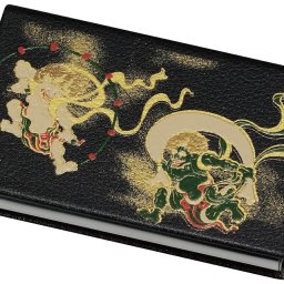 【送料無料】 山中漆器 カードケース　風神雷神（高級 工芸品 お歳暮 外国人 お土産 日本製 ギフト 海外発送可 プレゼント お土産 御礼 お祝 記念 誕生日  お中元）なごみや本舗