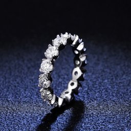 リング レディース モアサナイト ホワイト シルバー925 シルバー 7号 9号 11号 14号 16号 18号 0.1ct km165