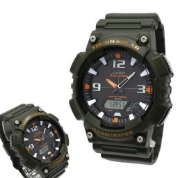 カシオ 腕時計 CASIO STANDARD スタンダード AQ-S810W-3AVDF タフソーラー 腕時計 グレー カーキ ウォッチ メンズ 【BOXなし】