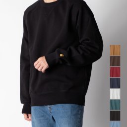 カーハート Carhartt I026383 スウェット メンズ トップス トレーナー チェイス 長袖 CHASE SWEATSHIRT WIP クルーネック コットン 綿 カジュアル 無地 シンプル ストリート XS S M L XL ブラック ネイビー グレー ブラウン ブルー ジュニパー