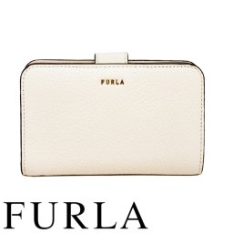 FURLA フルラ 二つ折財布 BABYLON PCX9UNO HSF000 PER00 レディース レザー オフホワイト 新品 無料ラッピング可 