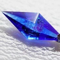 『Dreamblue ～ Dichroic Earth ～』 八面体ペンダント ライトスカイブルー ダイクロ偏光ガラス 宇宙の惑星の煌き シャープでスタイリッシュなデザイン 透明感のある美しさ オリジナル作品 存在感あるアクセサリー ハンドメイド プレゼント ギフト 贈り物 ネックレス