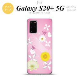 SC-52A SCG02 Galaxy S20+ 5G スマホケース ソフトケース 花柄 ミックス B ピンク メンズ レディース nk-s20p-tp275