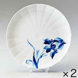 【2個セット】 ロイヤルコペンハーゲン プレート 27cm ブロムスト アイリス 1025321 （2902627） 【スペシャルラッピング660円(別売り)】 北欧食器 洋食器 送別会 誕生日 お中元 還暦祝い 結婚祝い 結婚式 高級 父の日 母の日 即日発送 ホワイトデー