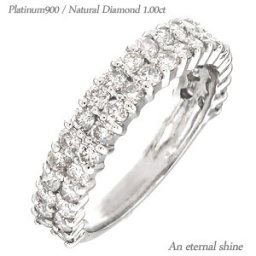 ダイヤモンドリング 1ct エタニティリング ハーフエタニティリング プラチナ プラチナ900 pt900 指輪 婚約指輪 レディース ジュエリー アクセサリー プレゼント ギフト 人気 おすすめ 送料無料