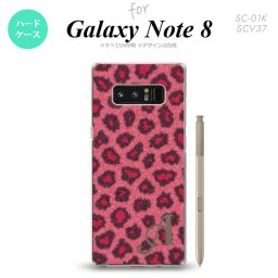 【SC01K】【スマホケース/スマホカバー】【ギャラクシー ノート8】SC01K スマホケース Galaxy Note8 ケース ギャラクシー ノート8 イニシャル 豹柄 ピンク nk-sc01k-026ini【メール便送料無料】