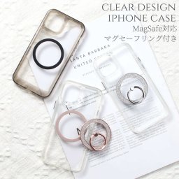iphoneXs ケース クリア 韓国 iphoneXs iphoneXsMAX マグセーフ対応 リング付き 大人かわいい きらきら ラメ アイフォン Xs X Xsmax カバー magsafe 透明 スマホリング リング テン エス テンエスマックス クリアケース スマホケース 可愛い レディース 落下防止 送料無料