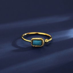 リング レディース キュービックジルコニア グリーン ステンレス イエローゴールド フリーサイズ tr21032043
