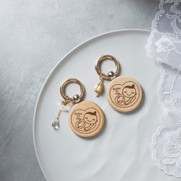 マタニティマーク【木製】キーホルダー ボタニカル フラワー マタニティ 妊婦 安産祈願【meets】かわいい 可愛い おしゃれ