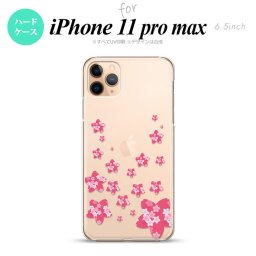 iPhone11ProMax iPhone11pro max スマホケース ハードケース 花柄 サクラ D クリア ピンク メンズ レディース nk-i11pm-186