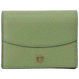 サルバトーレフェラガモ Salvatore Ferragamo 220260 0744163 004 ガンチーニ 三つ折り財布 コンパクトウォレット グリーン レディース 母の日 ガンチーノ 220260 744163 GANCIN COMPACT WALLET 成人 卒業 入学