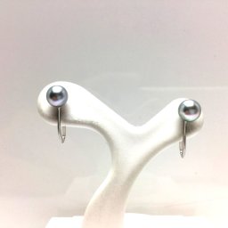 真珠 イヤリング パール アコヤ真珠 4.5-5.0mm シルバーブルー K14 ホワイトゴールド 66917 イソワパール